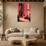 Premium Wall Art Dikey Html Edition – NM3-PNK-FH-V-002 presented in a sophisticated home setting