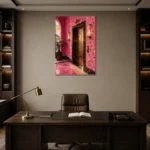 Premium Wall Art Dikey Html Edition – NM3-PNK-FH-V-003 displayed in a contemporary gallery-inspired room