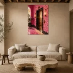 Premium Wall Art Dikey Html Edition – NM3-PNK-FH-V-003 presented in a sophisticated home setting