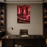 Premium Wall Art Dikey Html Edition – NM3-PNK-FH-V-004 displayed in a contemporary gallery-inspired room