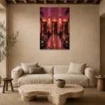 Premium Wall Art Dikey Html Edition – NM3-PNK-FH-V-005 presented in a sophisticated home setting