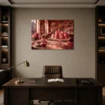 Premium Wall Art Yatay Html Edition – NM3-PNK-PP-H-001 displayed in a contemporary gallery-inspired room