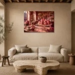 Premium Wall Art Yatay Html Edition – NM3-PNK-PP-H-001 presented in a sophisticated home setting