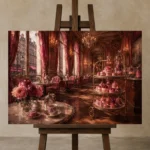 Premium Wall Art Yatay Html Edition – NM3-PNK-PP-H-002 displayed on a studio easel