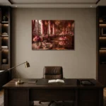Premium Wall Art Yatay Html Edition – NM3-PNK-PP-H-002 displayed in a contemporary gallery-inspired room