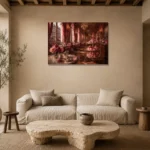 Premium Wall Art Yatay Html Edition – NM3-PNK-PP-H-002 presented in a sophisticated home setting