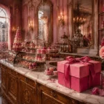Patisserie Chronicle Pink Pastry Box Without Lettering Tied In Pink Breakfast Nook Wall Art
