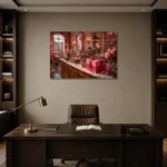 Premium Wall Art Yatay Html Edition – NM3-PNK-PP-H-003 displayed in a contemporary gallery-inspired room