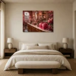Premium Wall Art Yatay Html Edition – NM3-PNK-PP-H-003 showcased in an elegant minimalist interior