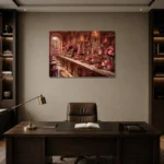 Premium Wall Art Yatay Html Edition – NM3-PNK-PP-H-004 displayed in a contemporary gallery-inspired room