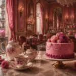 Patisserie Passage Porcelain Tea Service Pink Dining Room Wall Art