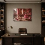 Premium Wall Art Yatay Html Edition – NM3-PNK-PP-H-005 displayed in a contemporary gallery-inspired room