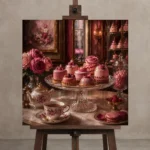 Premium Wall Art Kare Html Edition – NM3-PNK-PP-S-001 displayed on a studio easel