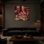 Premium Wall Art Kare Html Edition – NM3-PNK-PP-S-001 shown in a warm modern interior