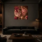 Premium Wall Art Kare Html Edition – NM3-PNK-PP-S-002 shown in a warm modern interior