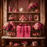 Patisserie Ritual Pink Pastry Box Without Lettering Tied In Pink Breakfast Nook Wall Art