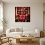 Premium Wall Art Kare Html Edition – NM3-PNK-PP-S-003 styled in a refined neutral interior
