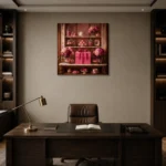 Premium Wall Art Kare Html Edition – NM3-PNK-PP-S-003 displayed in a contemporary gallery-inspired room
