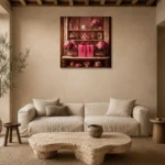 Premium Wall Art Kare Html Edition – NM3-PNK-PP-S-003 presented in a sophisticated home setting