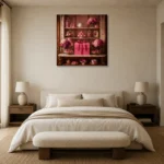Premium Wall Art Kare Html Edition – NM3-PNK-PP-S-003 showcased in an elegant minimalist interior