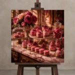 Premium Wall Art Kare Html Edition – NM3-PNK-PP-S-004 displayed on a studio easel