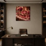 Premium Wall Art Kare Html Edition – NM3-PNK-PP-S-004 displayed in a contemporary gallery-inspired room