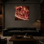 Premium Wall Art Kare Html Edition – NM3-PNK-PP-S-004 shown in a warm modern interior