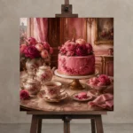 Premium Wall Art Kare Html Edition – NM3-PNK-PP-S-005 displayed on a studio easel