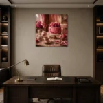 Premium Wall Art Kare Html Edition – NM3-PNK-PP-S-005 displayed in a contemporary gallery-inspired room