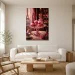 Premium Wall Art Dikey Html Edition – NM3-PNK-PP-V-001 styled in a refined neutral interior