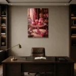 Premium Wall Art Dikey Html Edition – NM3-PNK-PP-V-001 displayed in a contemporary gallery-inspired room