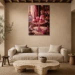 Premium Wall Art Dikey Html Edition – NM3-PNK-PP-V-001 presented in a sophisticated home setting