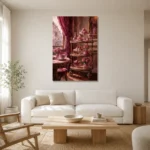 Premium Wall Art Dikey Html Edition – NM3-PNK-PP-V-002 styled in a refined neutral interior