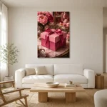 Premium Wall Art Dikey Html Edition – NM3-PNK-PP-V-003 styled in a refined neutral interior