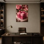 Premium Wall Art Dikey Html Edition – NM3-PNK-PP-V-003 displayed in a contemporary gallery-inspired room