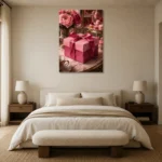 Premium Wall Art Dikey Html Edition – NM3-PNK-PP-V-003 showcased in an elegant minimalist interior