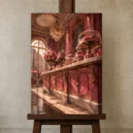 Premium Wall Art Dikey Html Edition – NM3-PNK-PP-V-004 displayed on a studio easel