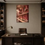 Premium Wall Art Dikey Html Edition – NM3-PNK-PP-V-004 displayed in a contemporary gallery-inspired room