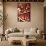 Premium Wall Art Dikey Html Edition – NM3-PNK-PP-V-004 presented in a sophisticated home setting