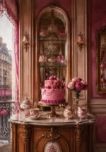 Patisserie Ascent Porcelain Tea Service Pink Dining Room Wall Art