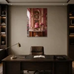 Premium Wall Art Dikey Html Edition – NM3-PNK-PP-V-005 displayed in a contemporary gallery-inspired room