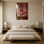 Premium Wall Art Dikey Html Edition – NM3-PNK-PP-V-005 showcased in an elegant minimalist interior