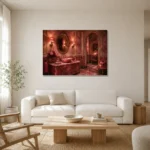 Premium Wall Art Yatay Html Edition – NM3-PNK-PR-H-001 styled in a refined neutral interior