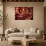 Premium Wall Art Yatay Html Edition – NM3-PNK-PR-H-001 presented in a sophisticated home setting