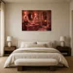 Premium Wall Art Yatay Html Edition – NM3-PNK-PR-H-001 showcased in an elegant minimalist interior