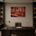 Premium Wall Art Yatay Html Edition – NM3-PNK-PR-H-002 displayed in a contemporary gallery-inspired room
