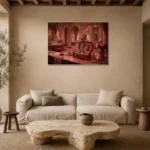 Premium Wall Art Yatay Html Edition – NM3-PNK-PR-H-002 presented in a sophisticated home setting