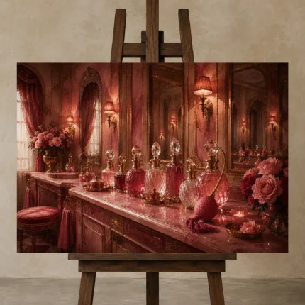 Premium Wall Art Yatay Html Edition – NM3-PNK-PR-H-003 displayed on a studio easel