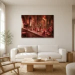 Premium Wall Art Yatay Html Edition – NM3-PNK-PR-H-003 styled in a refined neutral interior