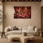 Premium Wall Art Yatay Html Edition – NM3-PNK-PR-H-003 presented in a sophisticated home setting